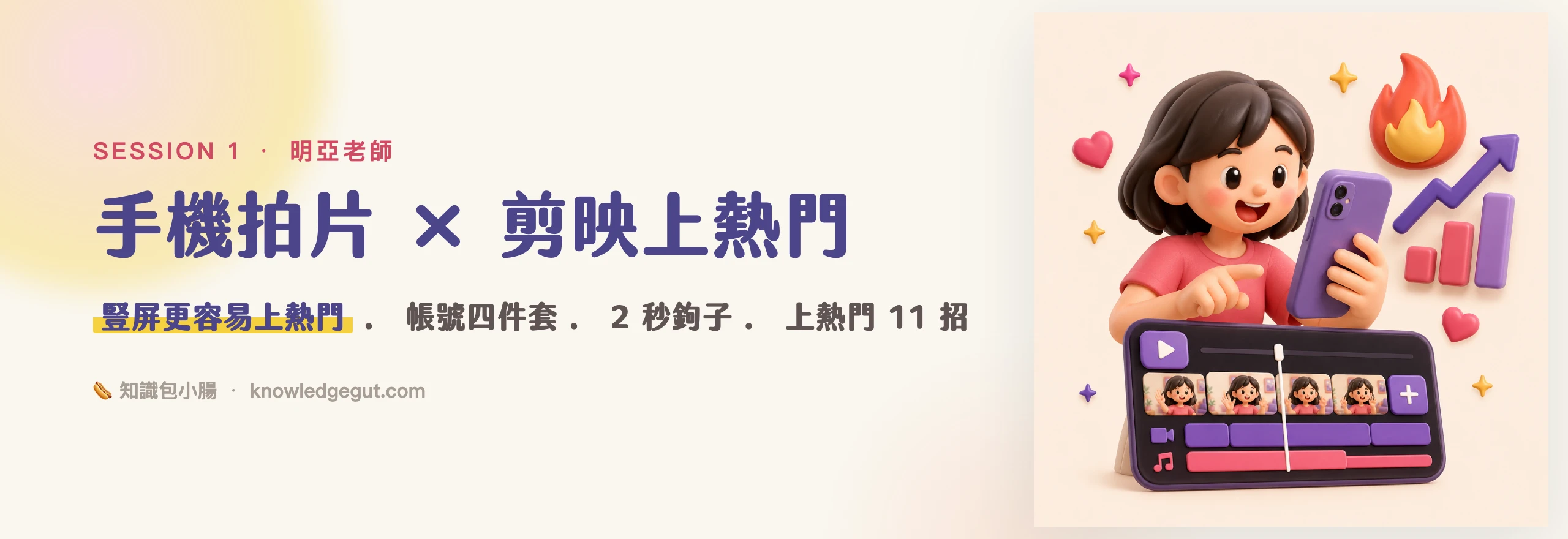 🎬 短影片 × 剪映（明亞老師）